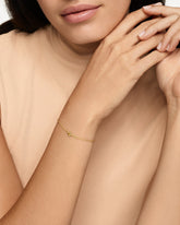 Micro Chatelaine® Chain Bracelet in 18K Yellow Gold with Champagne Citrine, 4mm